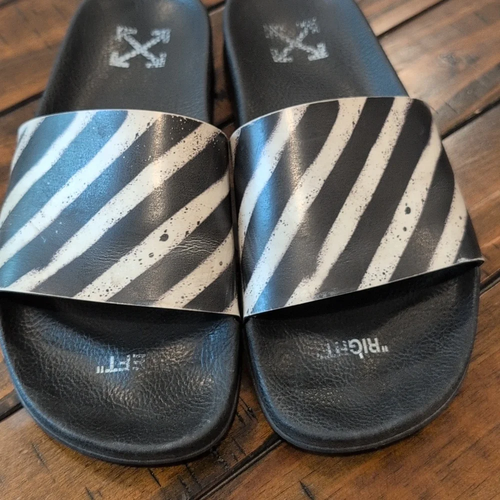 Off-white Spray Stripes Slides 43